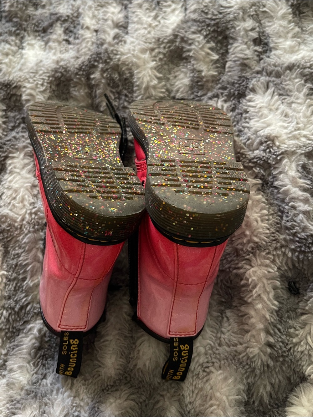 Dr. Martens 1460 Glitter
Ombre Boot - Kids' Pink Lace-Up Boots with Glitter Sole - Picture 9 of 10